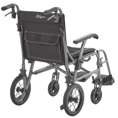 Introducing the Motion Healthcare Magnelite Transit Wheelchair, a lightweight and versatile mobility solution for indoor and outdoor use. Its folding aluminum frame ensures easy storage and transportation, while the magnesium alloy construction offers durability and style. Features include cushioned seating, folding armrests, quick-release rear wheels, and attendant brakes for safety and convenience. Experience newfound comfort and independence with the Motion Healthcare Magnelite Transit Wheelchair.