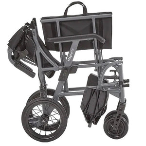 Introducing the Motion Healthcare Magnelite Transit Wheelchair, a lightweight and versatile mobility solution for indoor and outdoor use. Its folding aluminum frame ensures easy storage and transportation, while the magnesium alloy construction offers durability and style. Features include cushioned seating, folding armrests, quick-release rear wheels, and attendant brakes for safety and convenience. Experience newfound comfort and independence with the Motion Healthcare Magnelite Transit Wheelchair.
