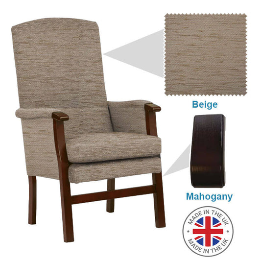 Mobility-World-Ltd-UK-Henley-High-Back-Chair-Beige-Fabric-Mahogany-Wood_img