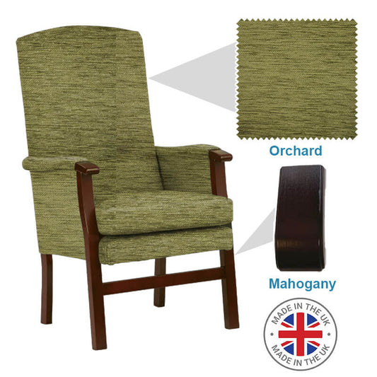 Mobility-World-Ltd-UK-Henley-High-Back-Chair-Orchard-Fabric-mahogany-Wood_img