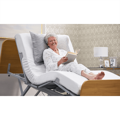 The Opera Solo profiling floor bed is an excellent option if you or a loved one needs advanced care at home. Because of its extremely low floor height, the Solo is excellent for people with dementia and other cognitive disorders. The Solo is categorized as a floor bed, providing a safe sleeping height and lowering the danger of harm from bed collapses. The entire bed may be raised to waist level on the profiling bed and lowered to the floor using its "all-in-one" height range.