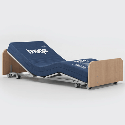 The Opera Solo profiling floor bed is an excellent option if you or a loved one needs advanced care at home. Because of its extremely low floor height, the Solo is excellent for people with dementia and other cognitive disorders. The Solo is categorized as a floor bed, providing a safe sleeping height and lowering the danger of harm from bed collapses. The entire bed may be raised to waist level on the profiling bed and lowered to the floor using its "all-in-one" height range.