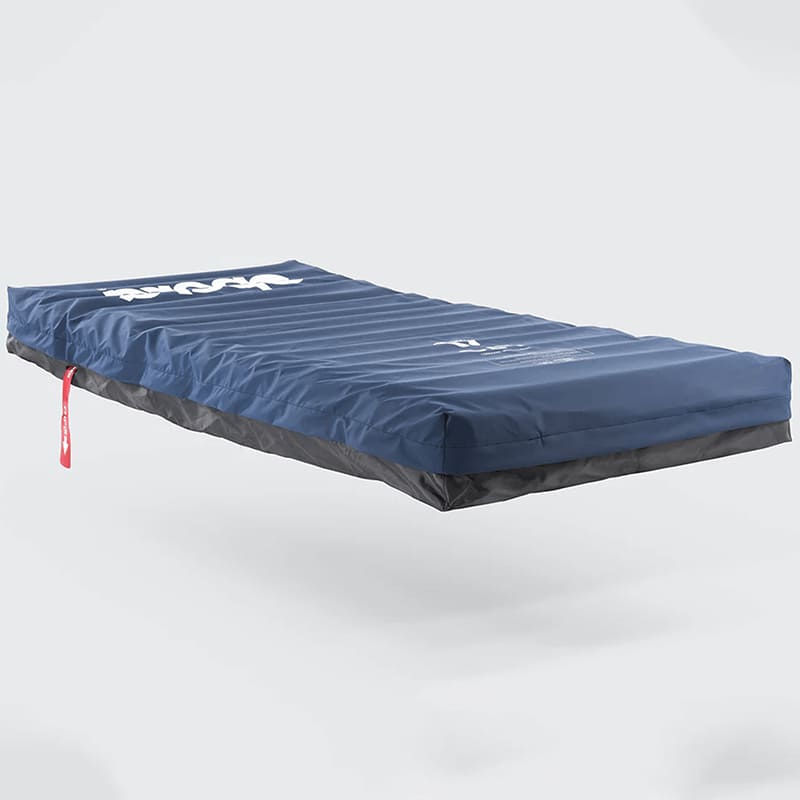 The Opera Flo Air Mattress System mattress is specifically designed for high-risk users who are at risk of developing pressure sores and can also be used to treat existing tissue damage caused by pressure sores or injury. This unique mattress features 16 air cells that alternate to redistribute pressure across your body, meaning you'll never have to worry about uncomfortable pressure points again. The pump unit also has weight adjustment.