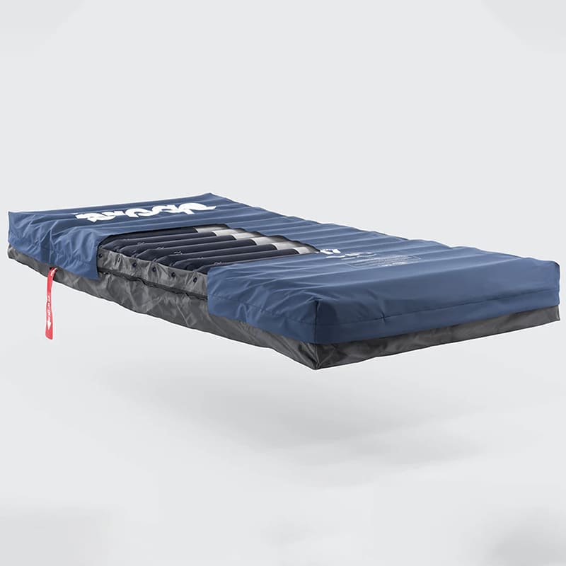 The Opera Flo Air Mattress System mattress is specifically designed for high-risk users who are at risk of developing pressure sores and can also be used to treat existing tissue damage caused by pressure sores or injury. This unique mattress features 16 air cells that alternate to redistribute pressure across your body, meaning you'll never have to worry about uncomfortable pressure points again. The pump unit also has weight adjustment.