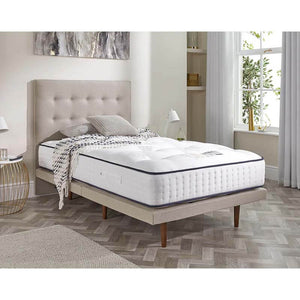 The Natural 2500 combines multi-layered springs with natural cotton and soft cashmere wool to provide sumptuous comfort for a good night's sleep. The mattress is rated as medium firmness, with a soft yet supportive filling inside. The two types of springs, pocket and micro-coils, provide support and move with you as you reposition. The cashmere and wool blend provides softness, and the mattress is topped with a soft-touch tufted cover