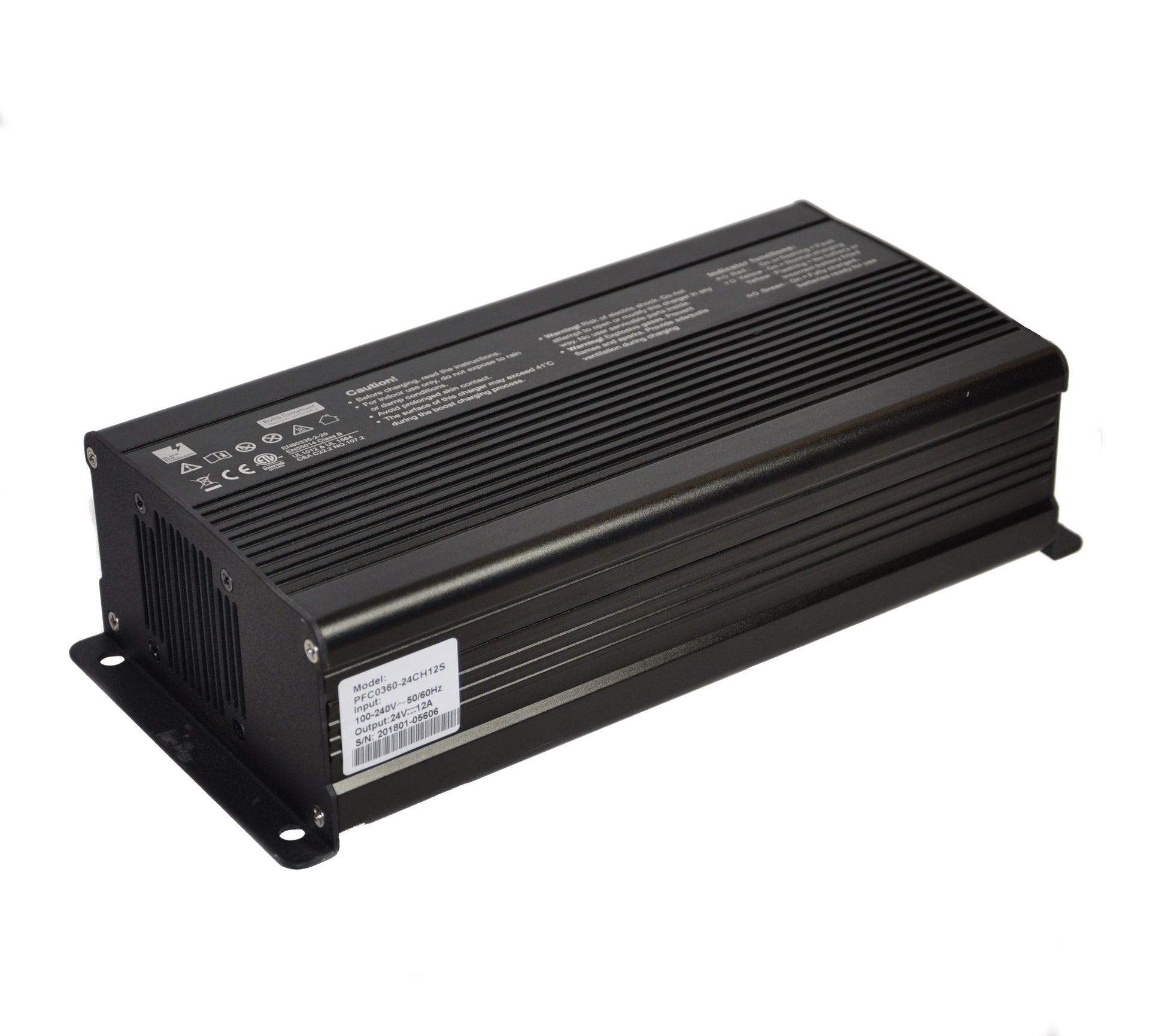 24V 12 Amp Black Box Battery Charger