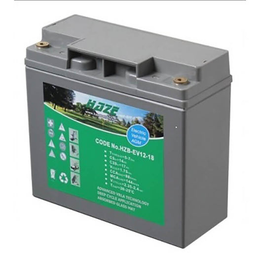 Haze HZB-EV12-18 AGM-EV Deep Cycle Mobility and Golf Battery - 18.5Ah