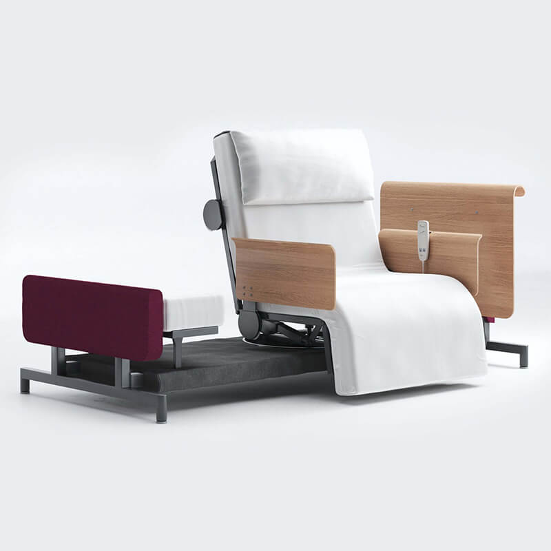 Mobility-World-Opera-RotoBed-Home-Rotating-Chair-Bed-90cm-Arms-Wired-Remote-Handset-UK-Wine-Red