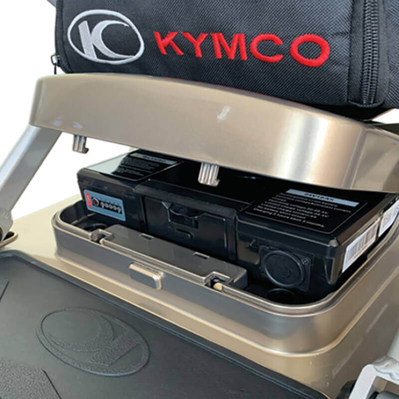 Mobility-World-UK-Kymco-K-Lite-FE-Manual-Folding-Mobility-Scooter-front-storage-box