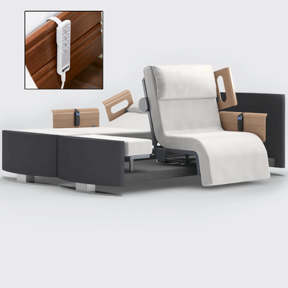 Mobility World Ltd UK - RotoBed Change Dual Rotating Chair Bed - Wired Remote