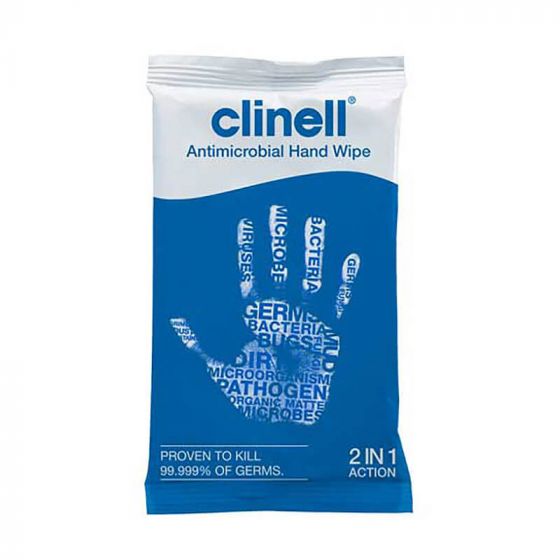 Clinell Antibacterial Hand Wipes (Pack of 100)