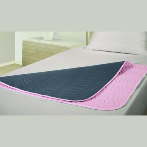 Vida Washable Bed Pad - Midi - 90 x 90cm - with tucks - Pink